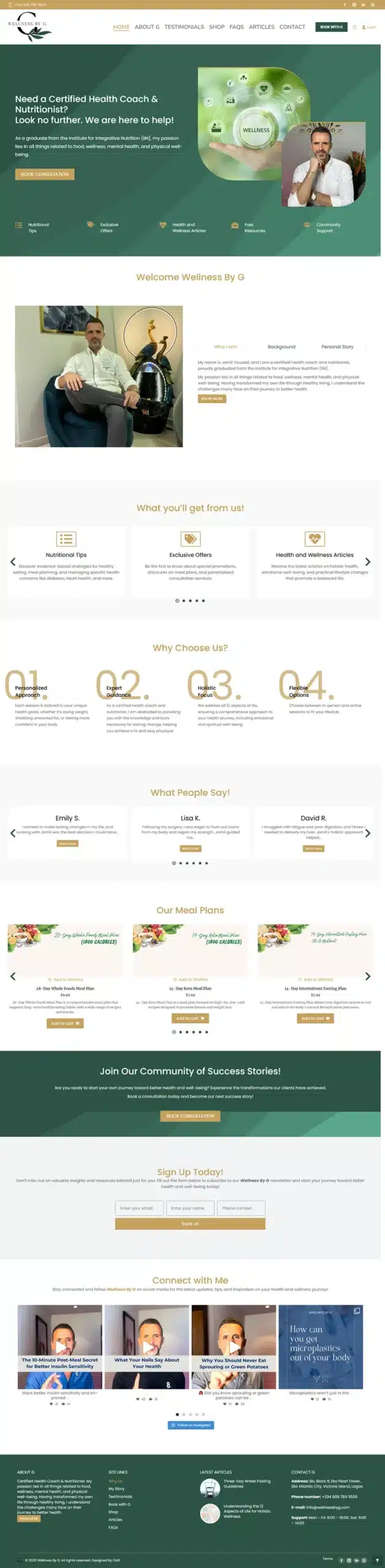 Wellness Website