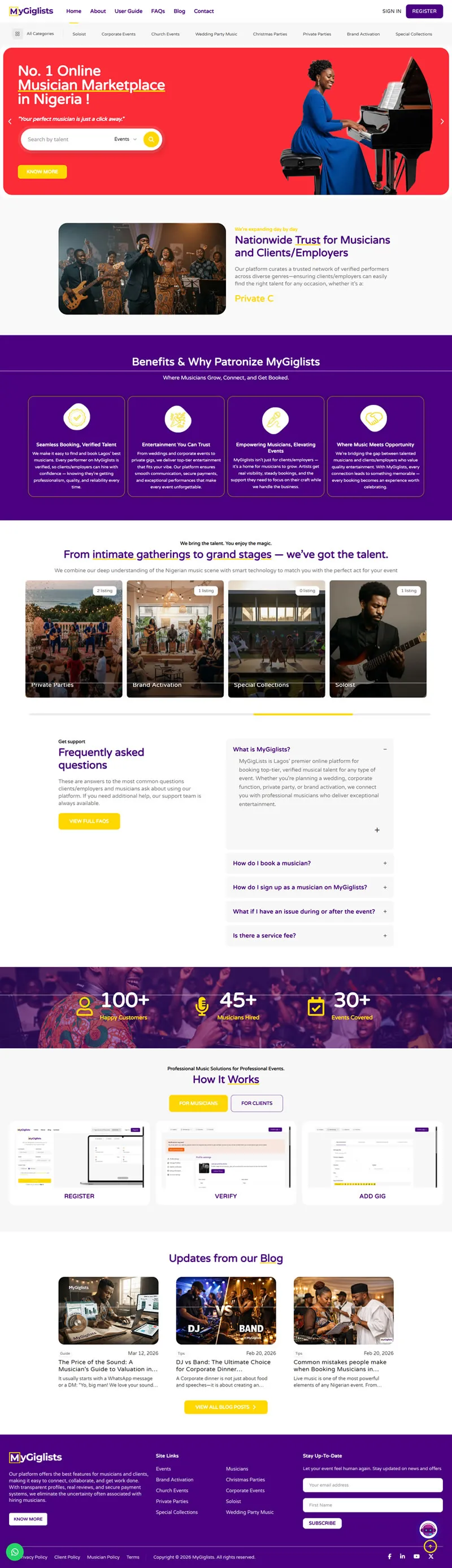 Online Musicians Booking
